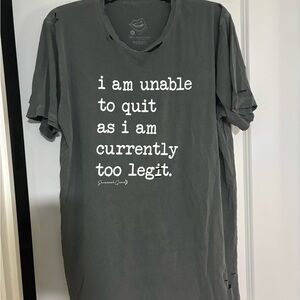 Charcoal Graphic Tee with Bold Statement